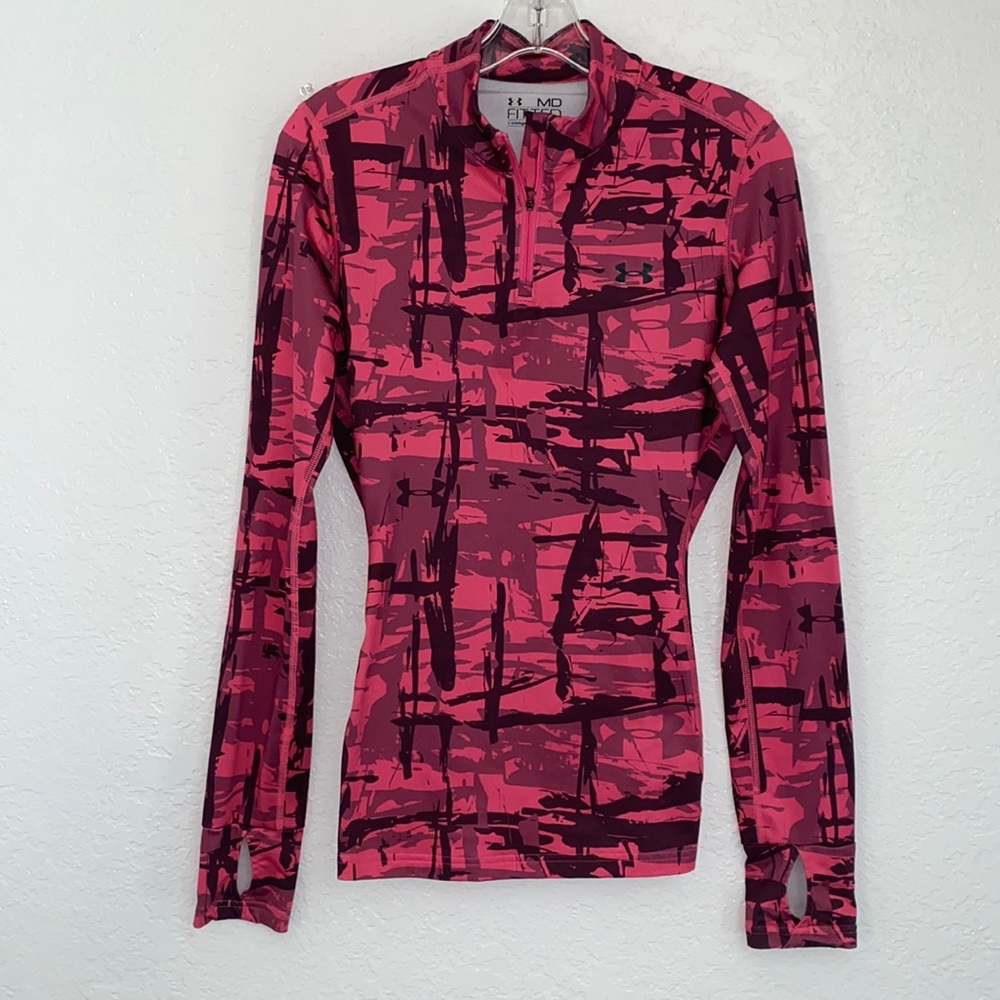 Under Armor ColdGear Workout Pullover SIZE S Pink